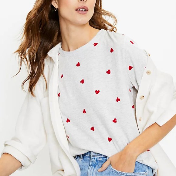 LOFT Tops - | loft • chelsey lovestruck tee • size small |